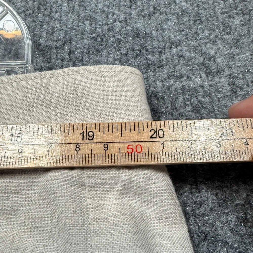 Lands End Pants Mens 40‎ Beige Linen Blend Traditional Fit Chino Slacks Casual